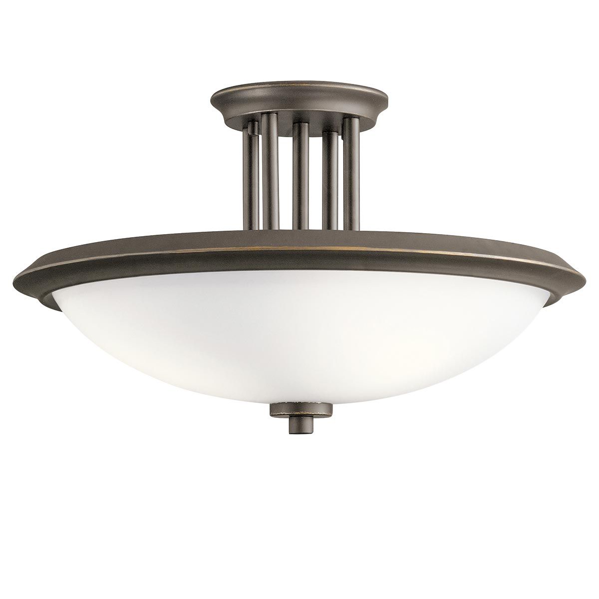 Dreyfus 3 Light Bronze Semi-Flush Ceiling Light