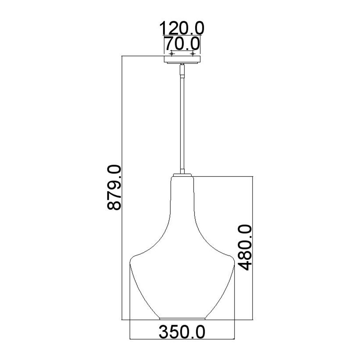 Kichler Everly 1 Light Medium Chrome Ceiling Pendant Light