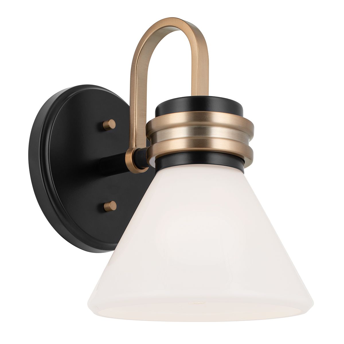 Kichler Farum Black with Champagne Bronze Wall Light KL-FARUM1-BK by Kichler