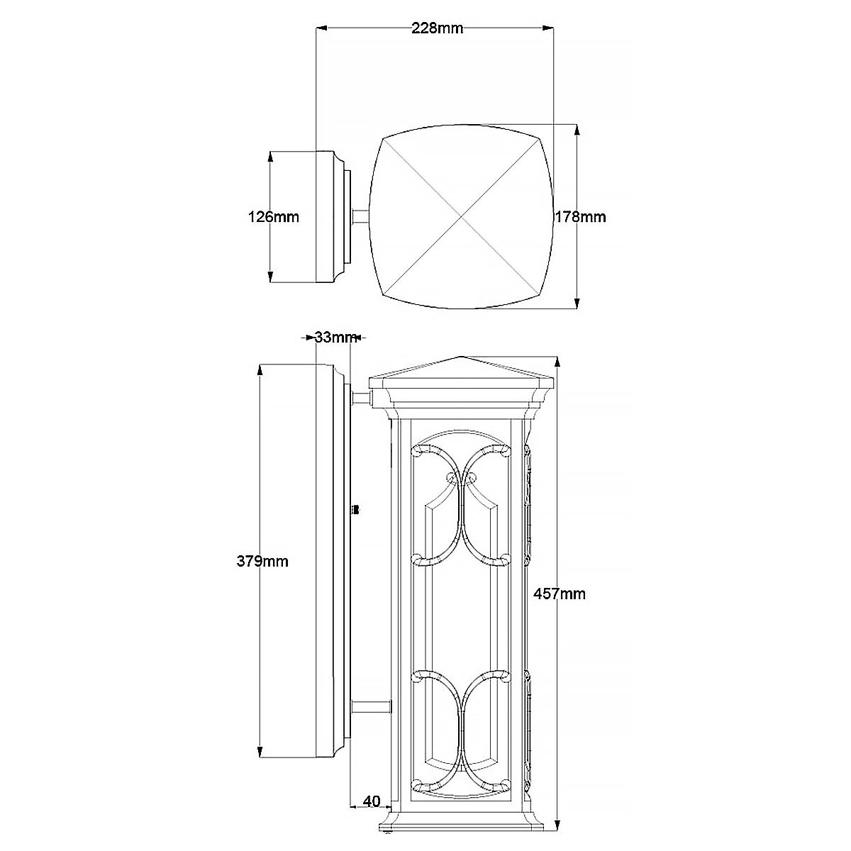 Kichler Franceasi Olde Bronze Medium Outdoor Wall Light