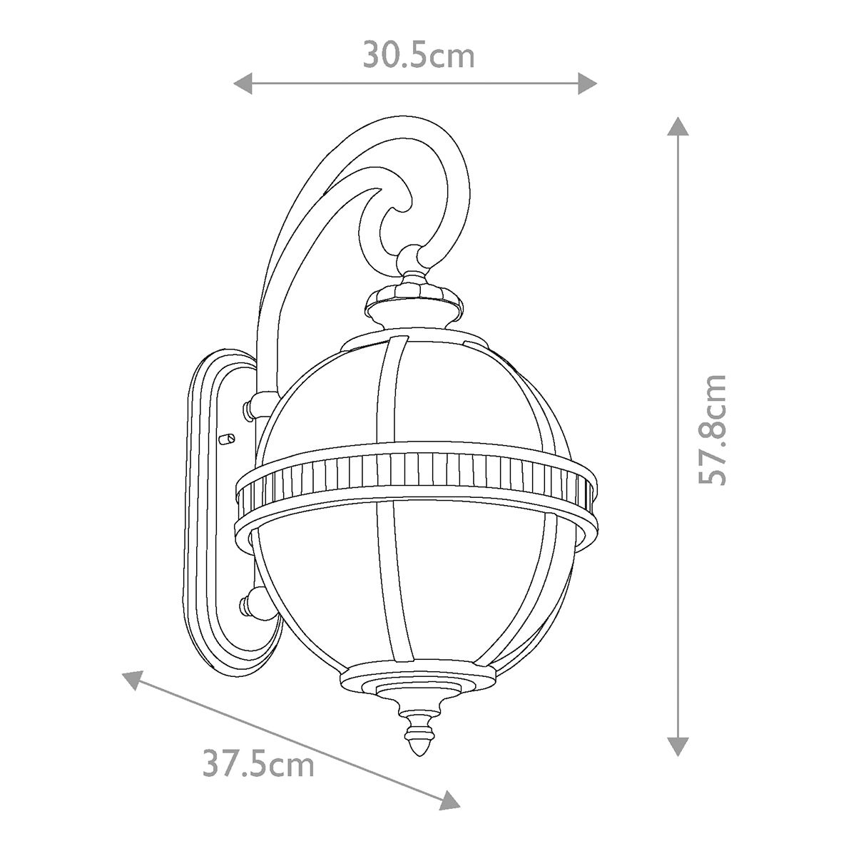 Kichler Halleron Outdoor 3 Light Wall Light
