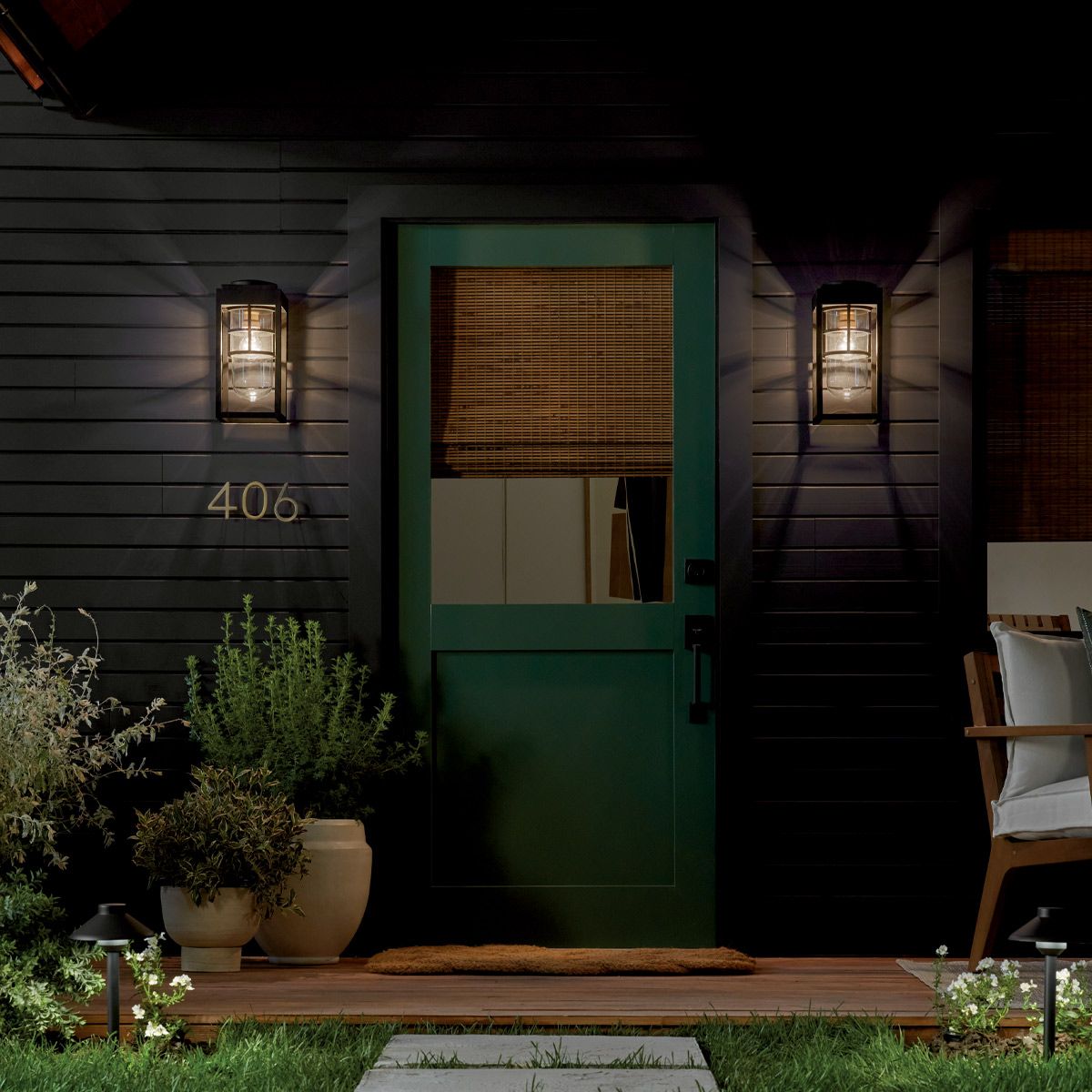 Kichler Hone Coastal 1 Light Small Wall Lantern-OB-180926