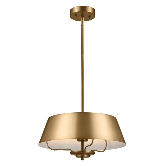 Luella 3lt Duo-Mount Brass Living Room Pendant/Flush Ceiling LIght by Kichler Lighting KL-LUELLA-3P-BNB