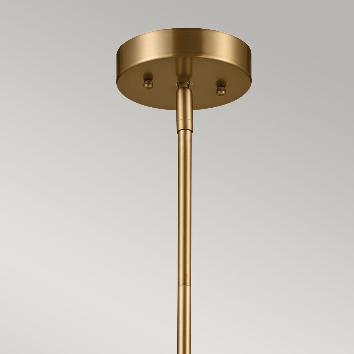 Luella 3 Light  Duo Mount Brass Pendant or Flush Ceiling Light