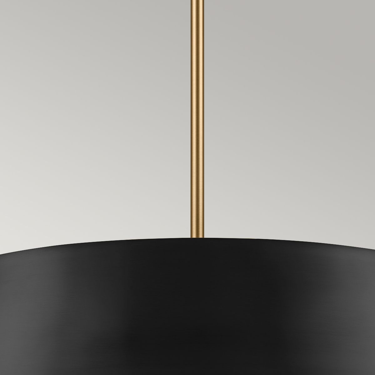 Luella 4 Light  Duo Mount Black and Brass Pendant or Flush Ceiling Light