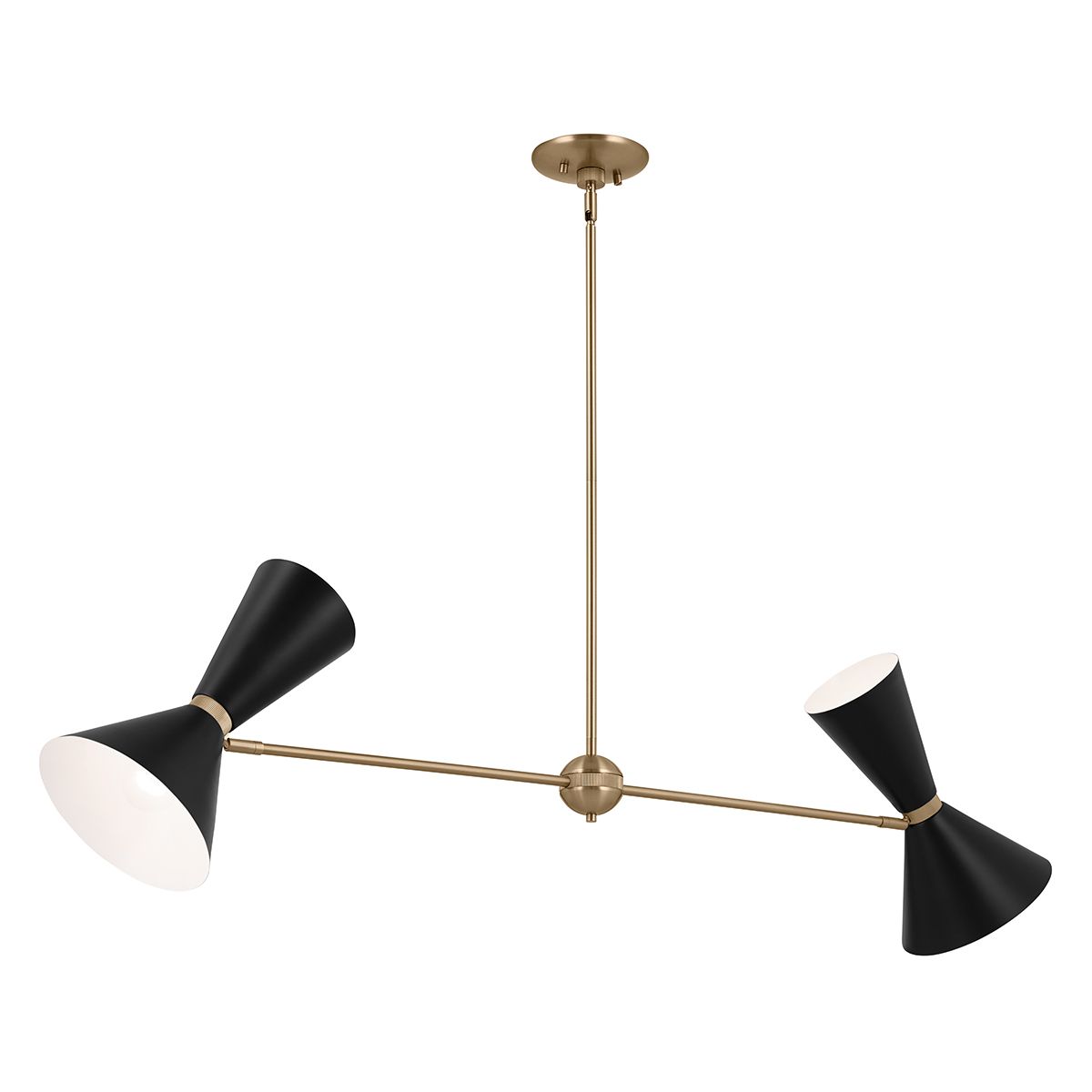 Kichler Phix 2 arm, 4 light up and down linear Chandelier