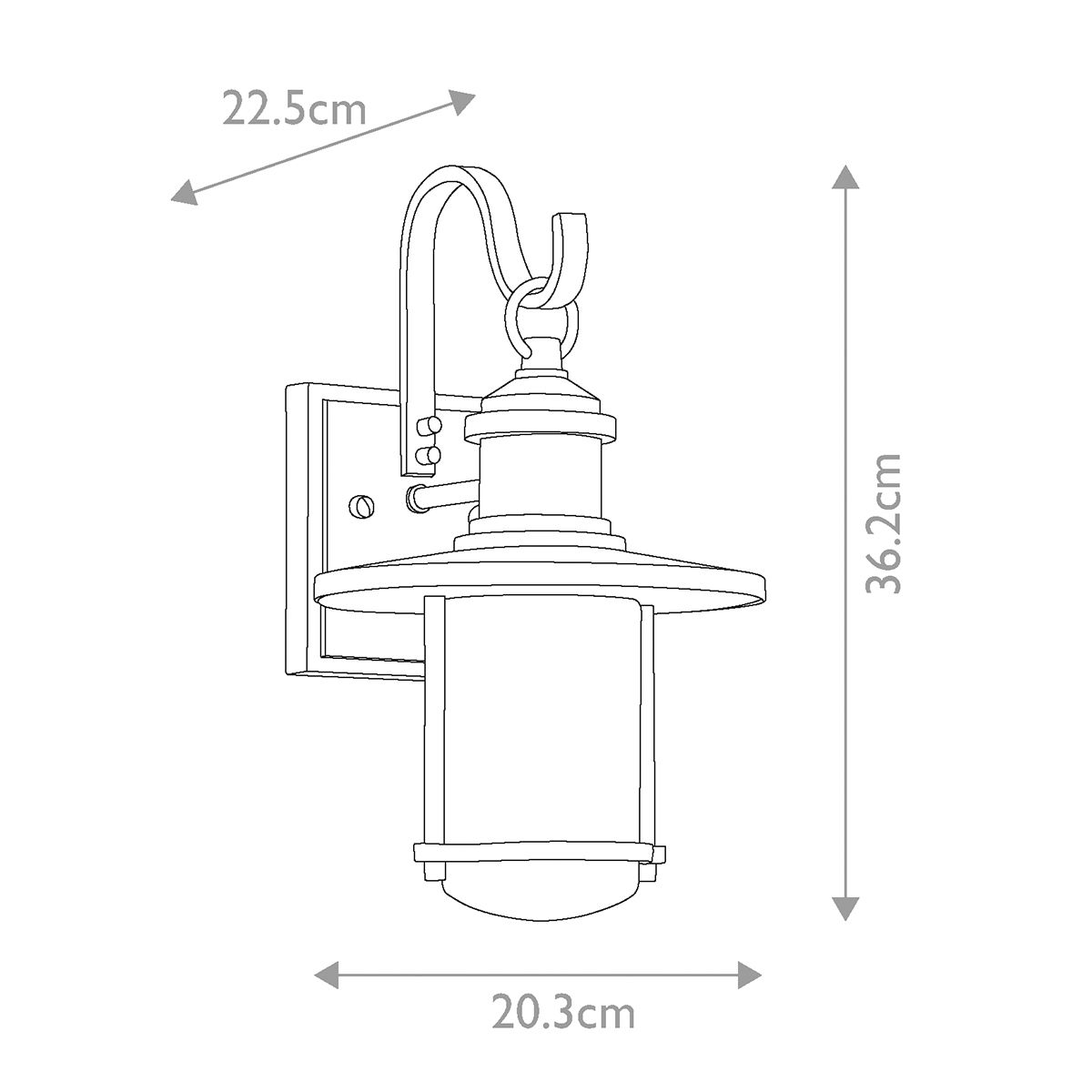 Kichler Riverwood Medium Zinc Outdoor Wall Light