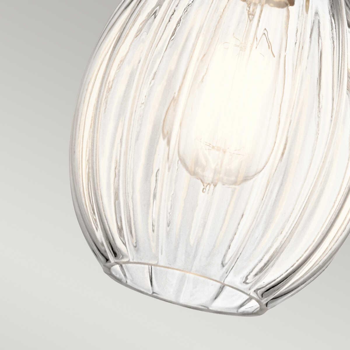 Kichler Riviera 1 Light Brushed Nickel Pendant Ceiling - 16cm-warehouse-clearance-140826