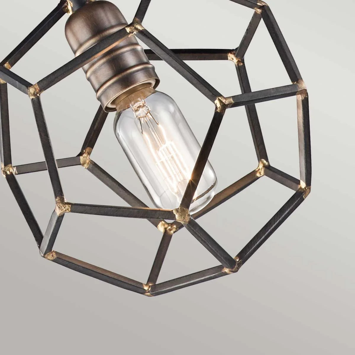 Kichler Rocklyn 1 Light Raw Steel Mini Ceiling Pendant