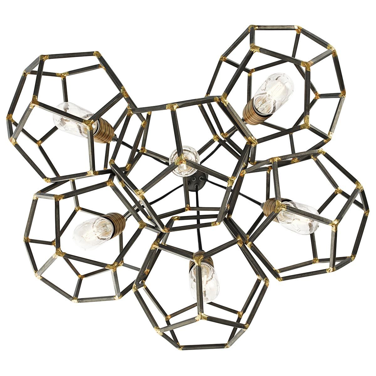 Kichler Rocklyn 6 Light Chandelier Ceiling Light - Raw Steel