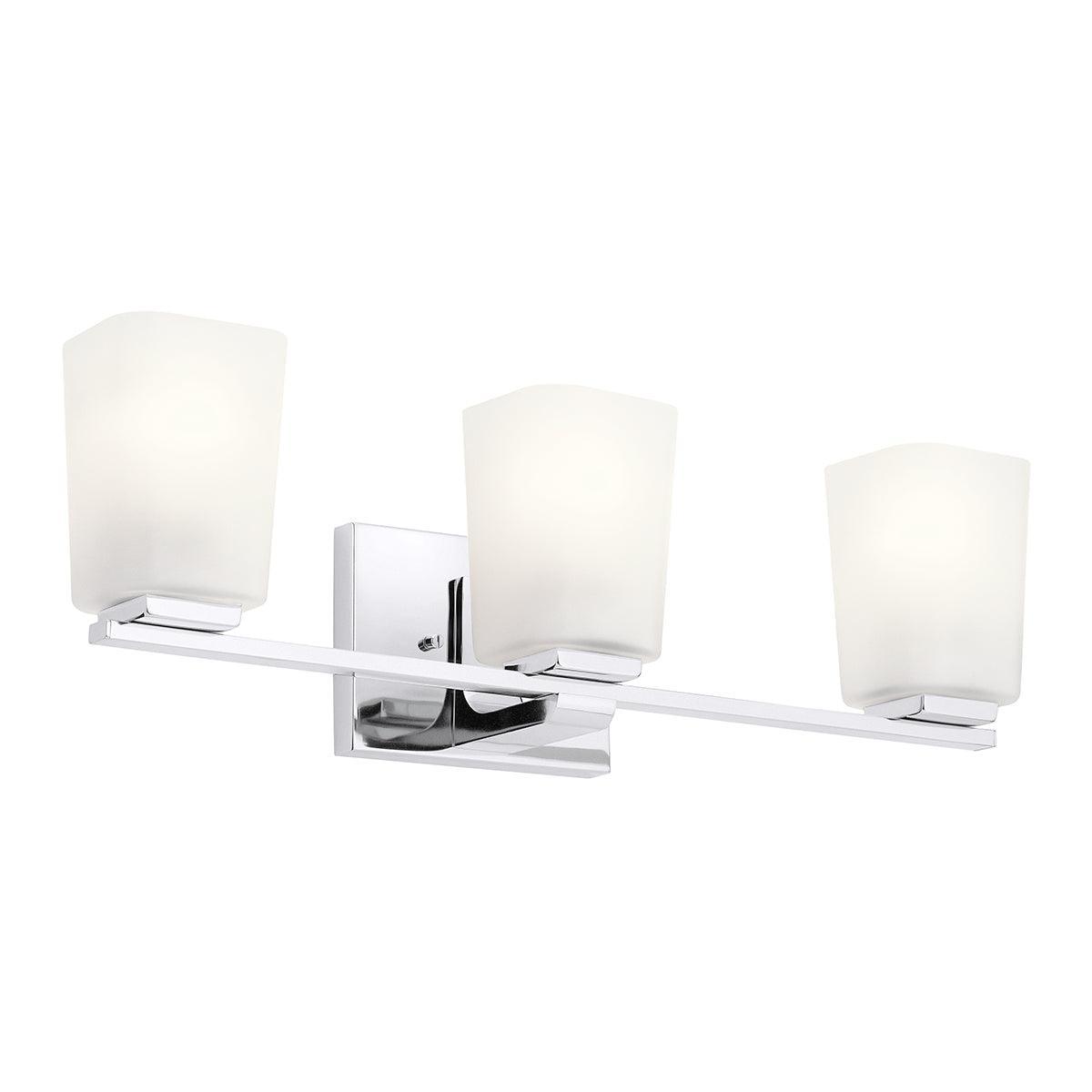 Kichler Roehm 3 Light Chrome Bathroom Wall Light-OPEN-BOX-50-290626
