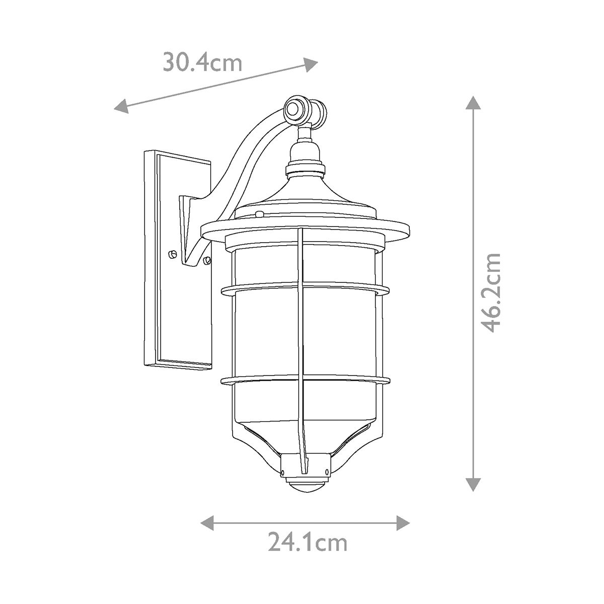 Kichler Royal Marine Medium Black Outdoor Wall Light