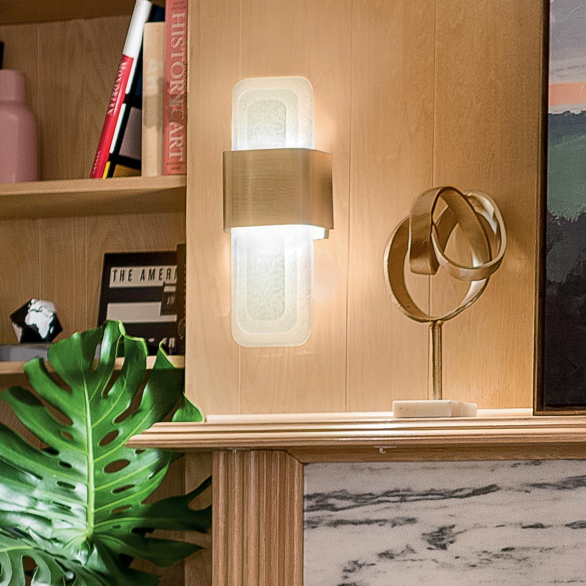 Serene LED Brass Wall Light