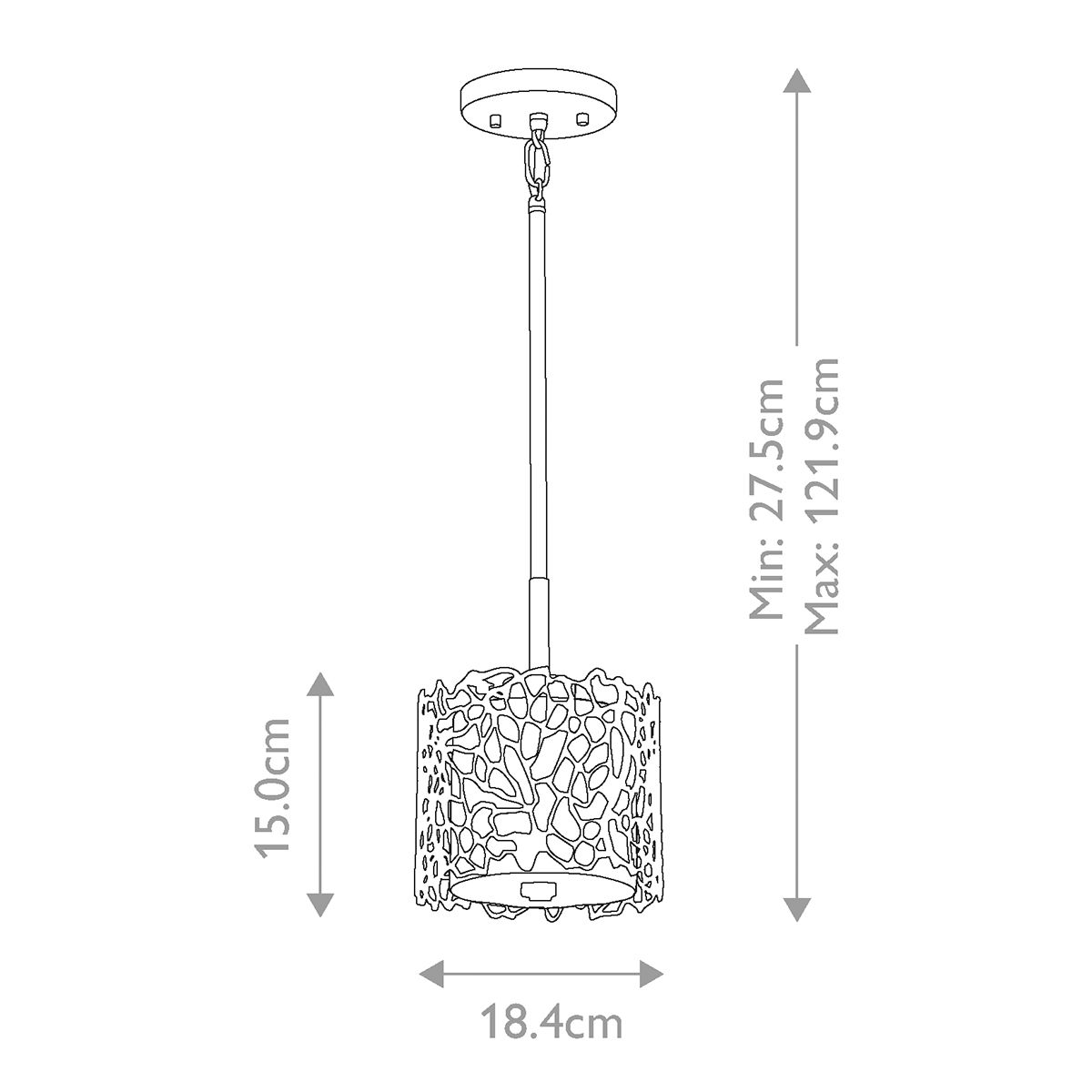 Kichler Silver Coral Mini Pendant Ceiling Light