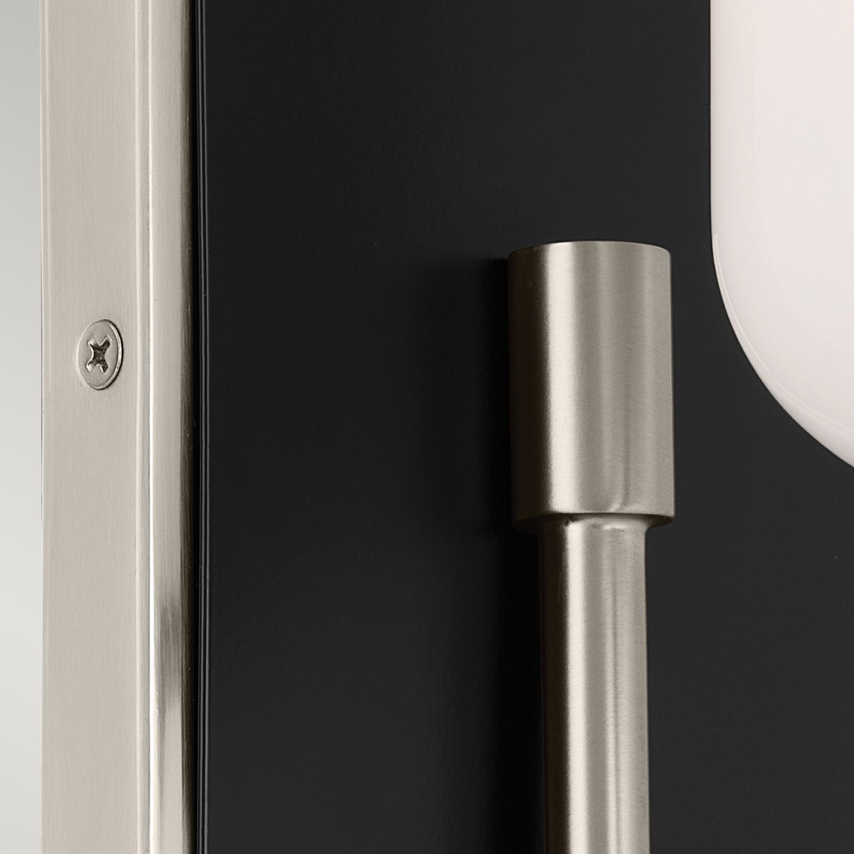 Kichler Solia Wall Light in Brushed Nickel with black accent