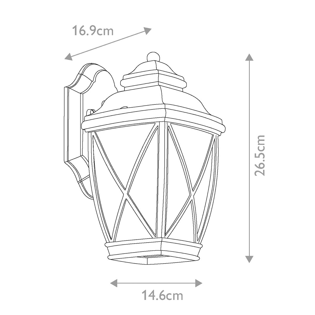 Kichler Tangier Small Bronze Outdoor Wall Light