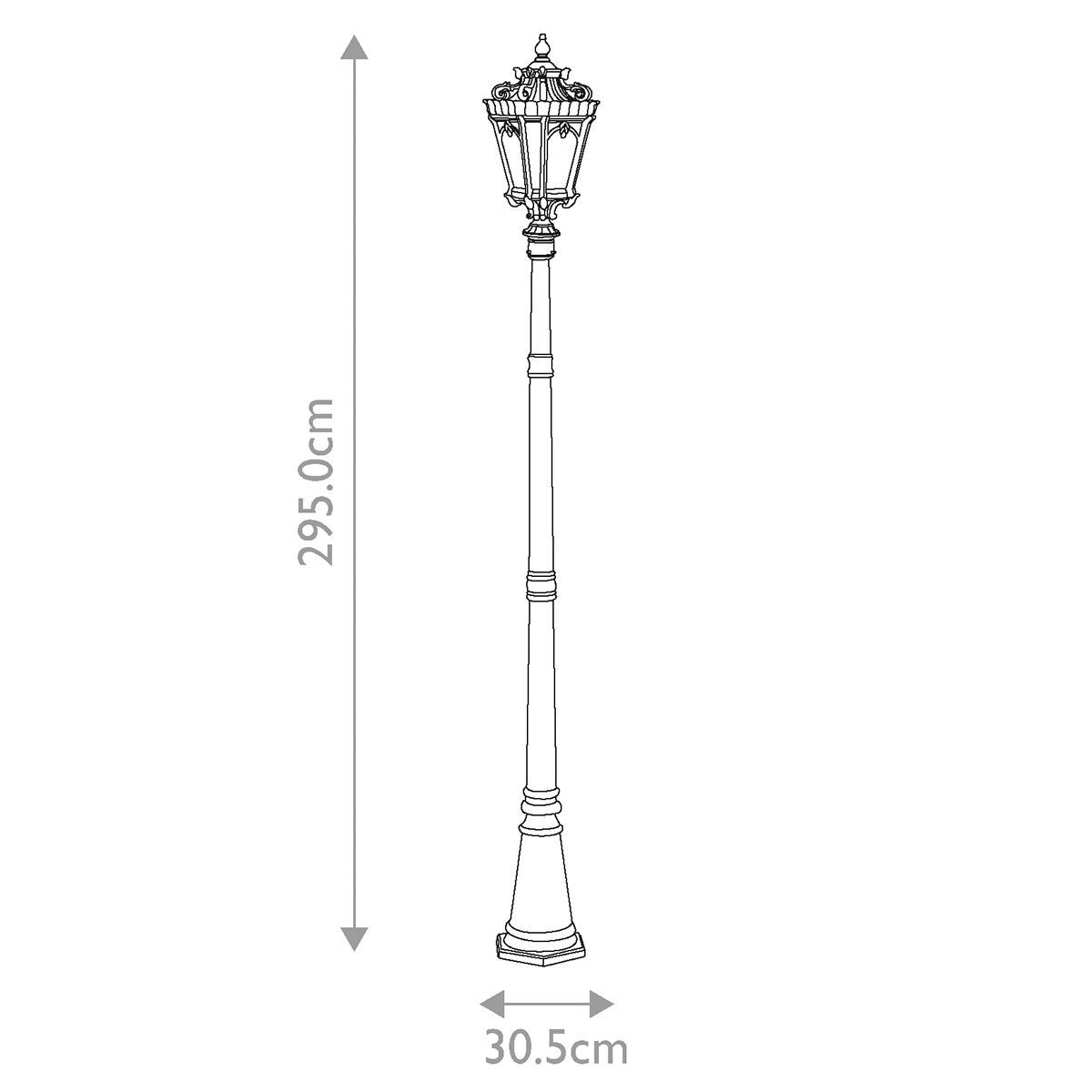 Kichler Tournai 3 Light Extra Large Londonderry Lamp post