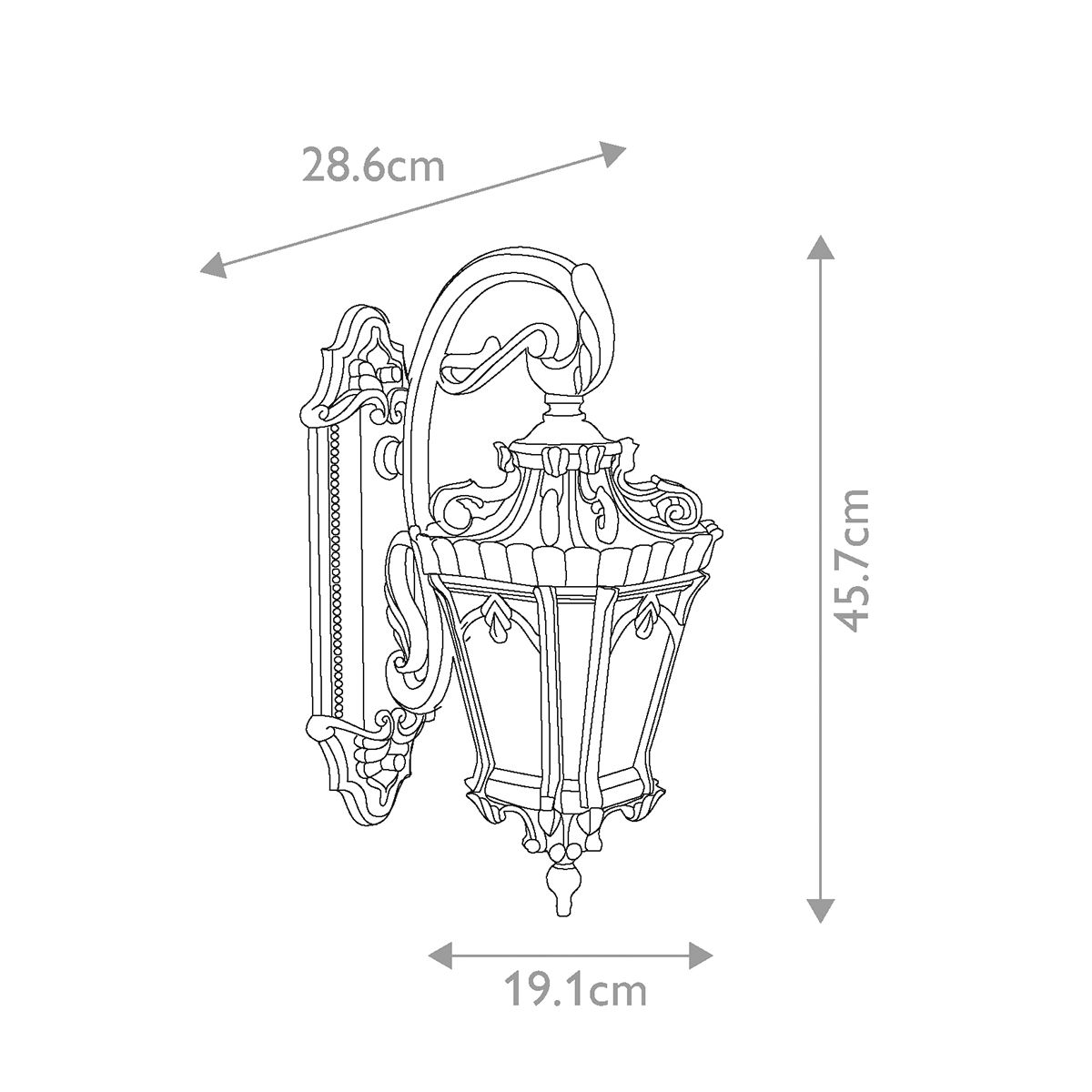 Kichler Tournai Londonderry Medium Outdoor Wall Light-WAREHOUSE-40-260626