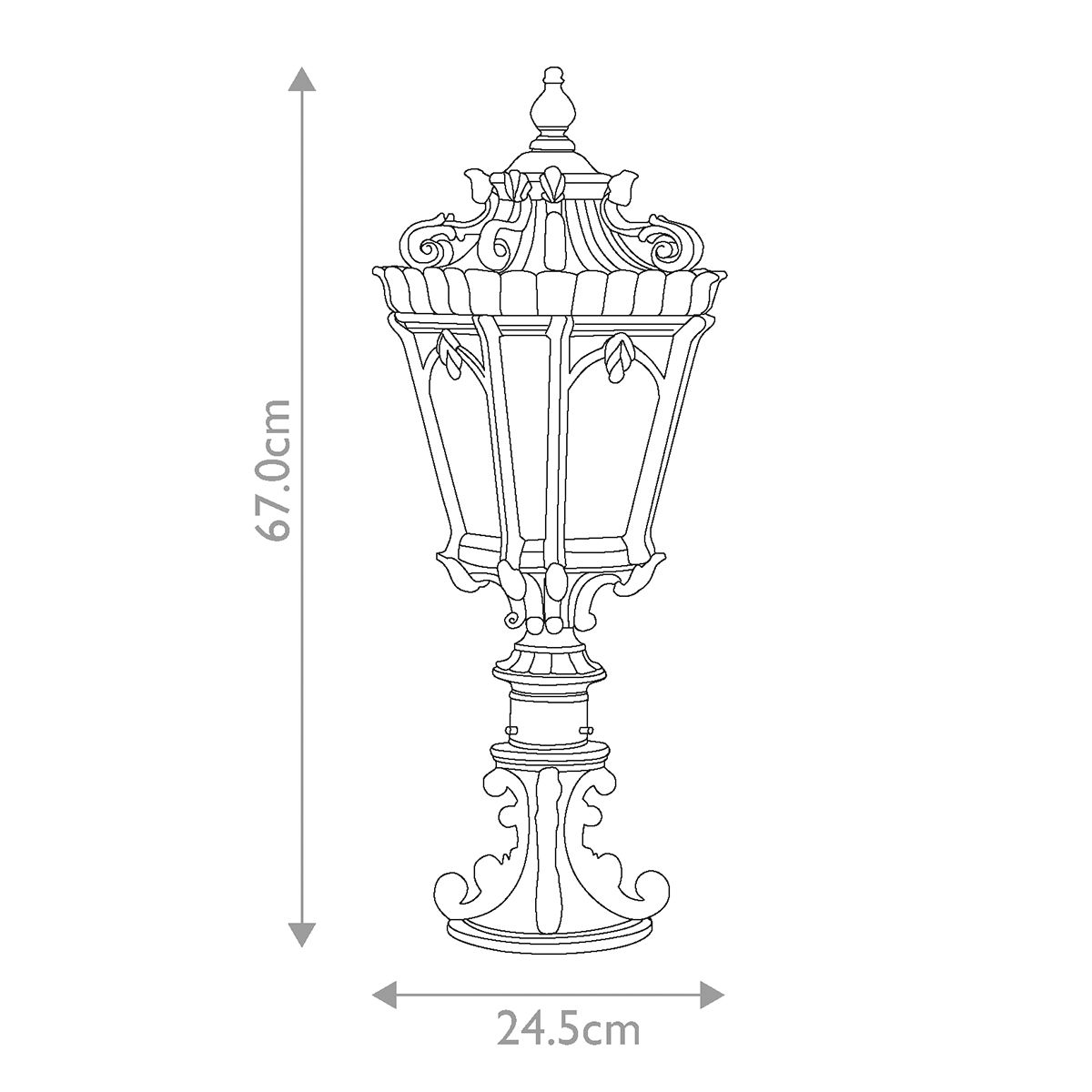 Kichler Tournai Londonderry Large Outdoor Pedestal Lantern