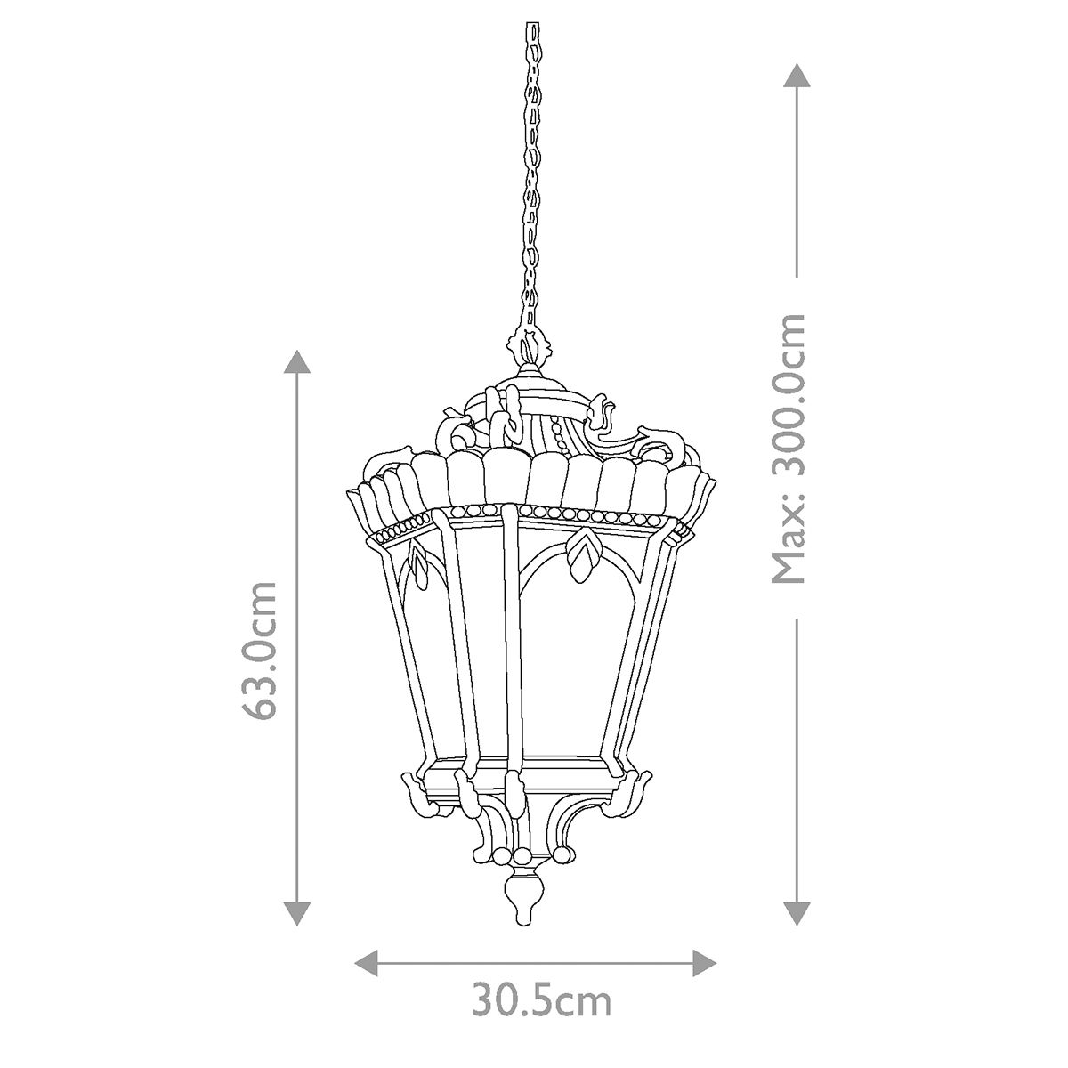 Kichler Tournai Londonderry XL Outdoor Pendant Light