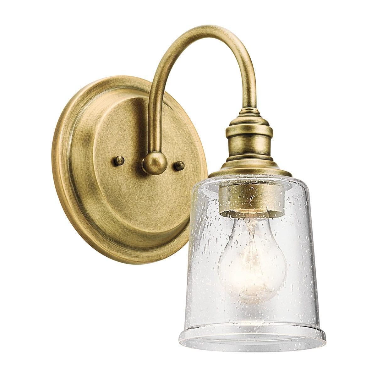 Kichler Waverly 1 Light Brass Wall Light-warehouse-25-09-26