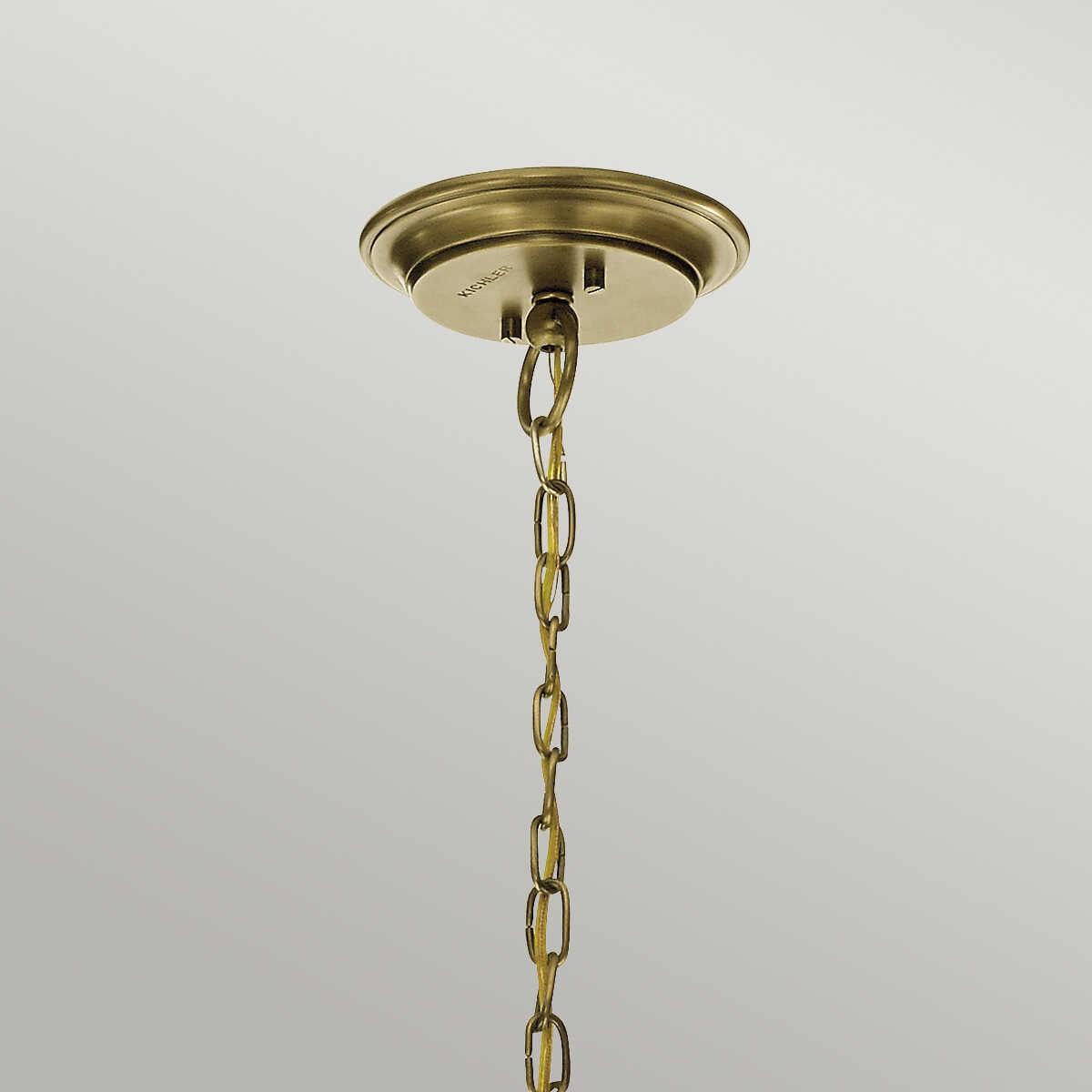 Kichler Waverly 3 Light Chandelier - Natural Brass-OPEN-BOX-50-290626