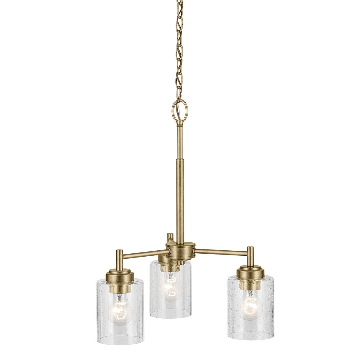 Kichler Winslow 3 Light Brass Chandelier