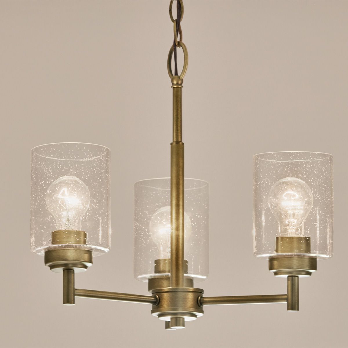Kichler Winslow 3 Light Brass Chandelier