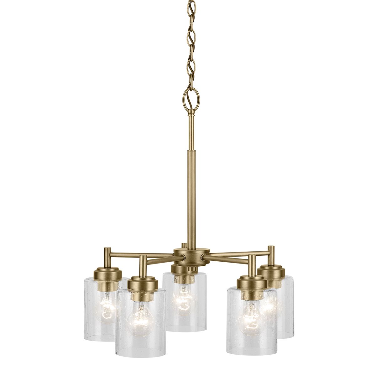 Kichler Winslow 5 Light Brass Chandelier