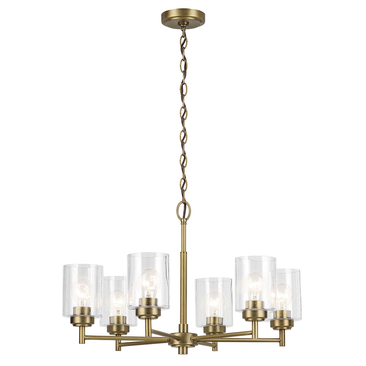 Kichler Winslow Living Room 6 Light Brass Chandelier by Kichler Lighting KL-WINSLOW6-NBR