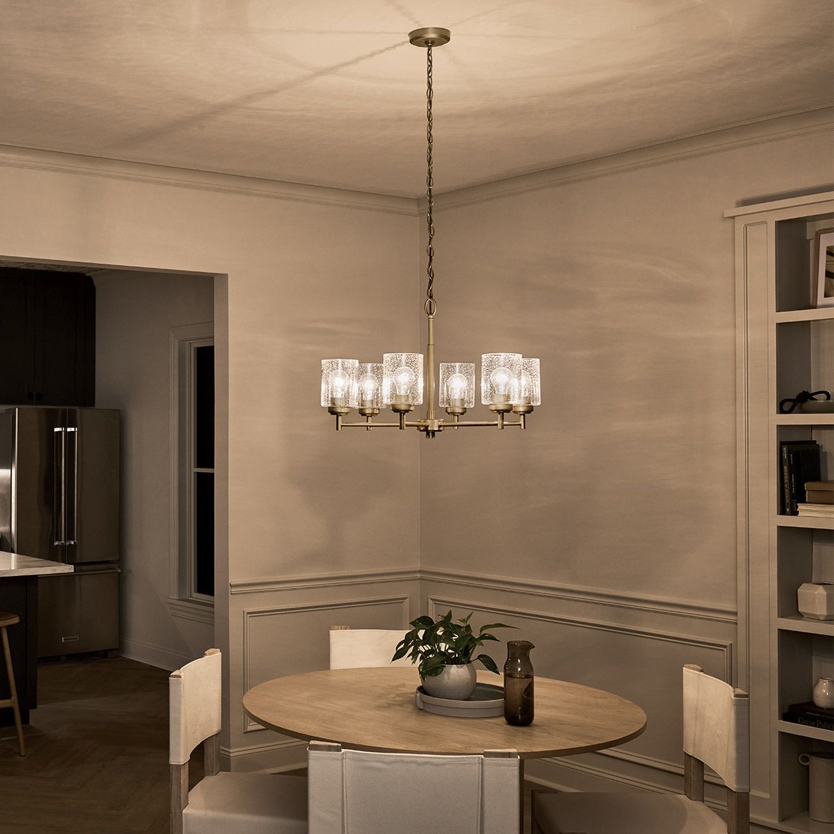 Kichler Winslow 6 Light Brass Chandelier