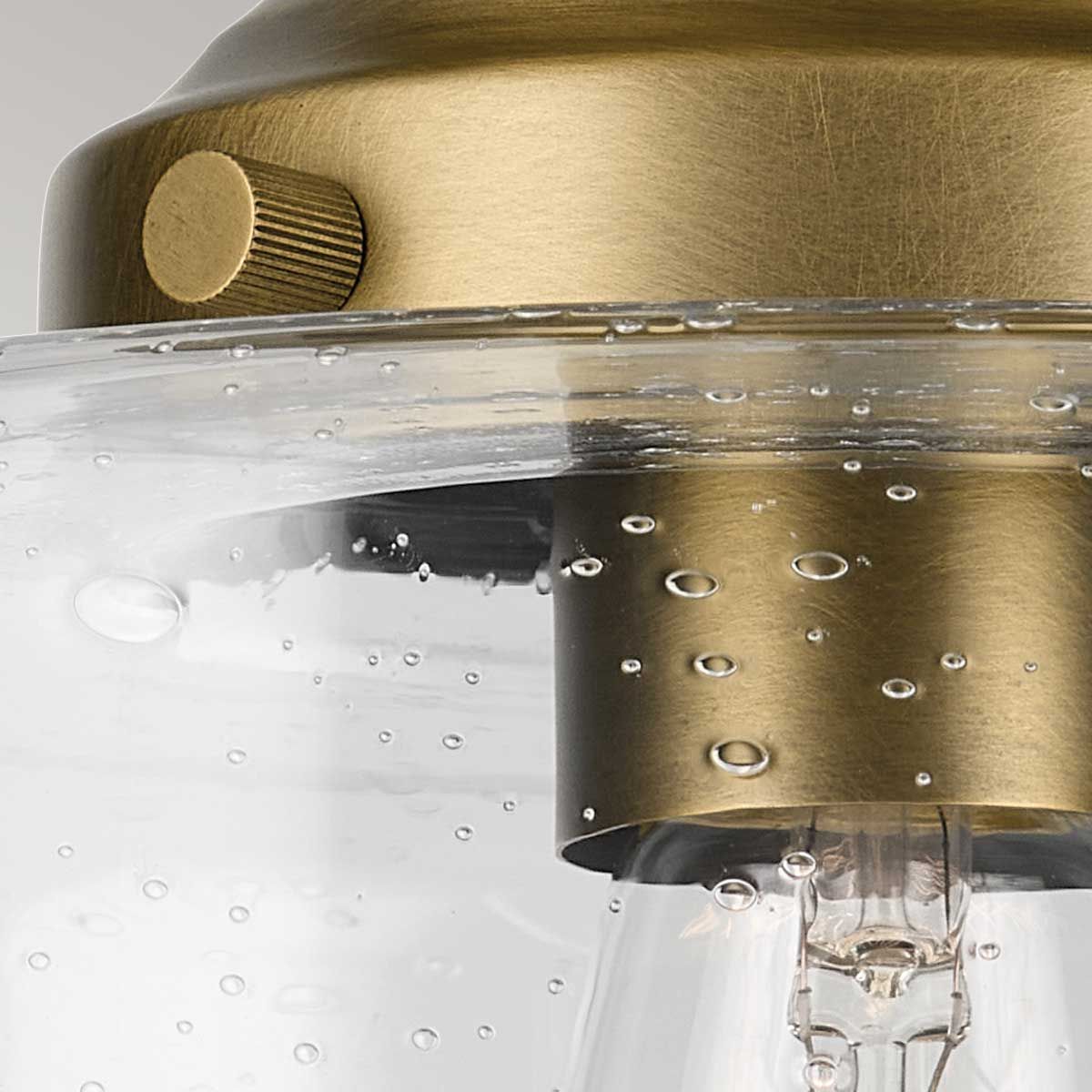 Kichler Winslow Brass Semi-Flush Ceiling Light