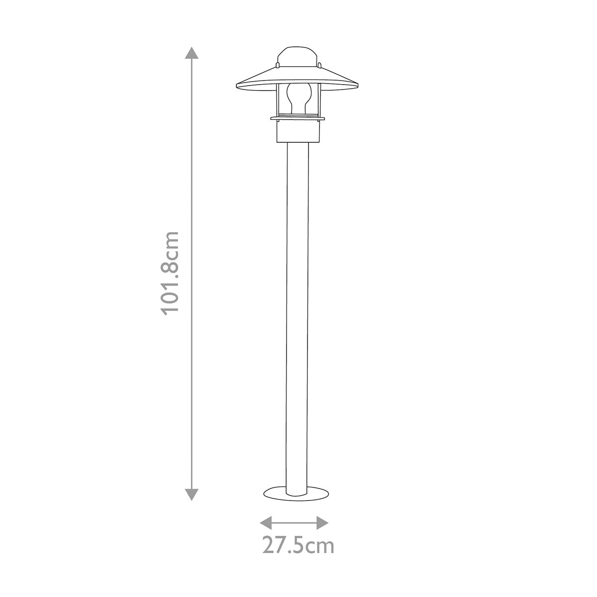 Elstead Klampenborg 1 Light Black Outdoor Bollard