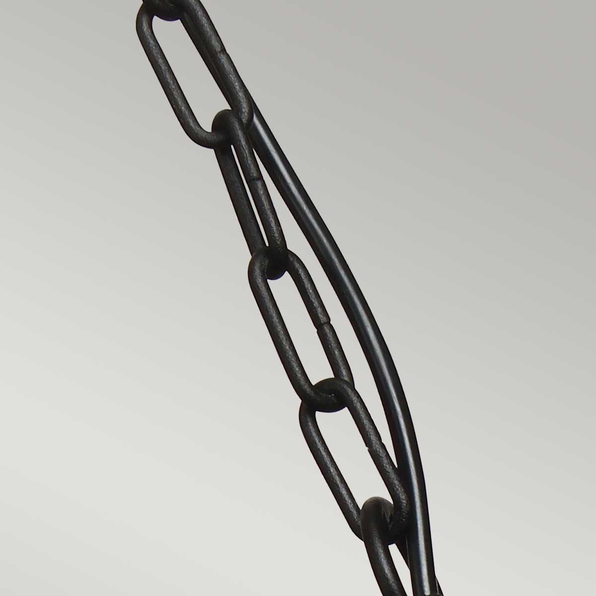 Elstead Klampenborg 1 Light Black Outdoor Chain Lantern