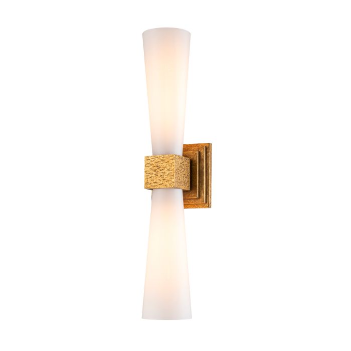 Elstead Kristy Gold Double Wall Light KRISTY-2WB-DG-OPAL by Elstead Lighting