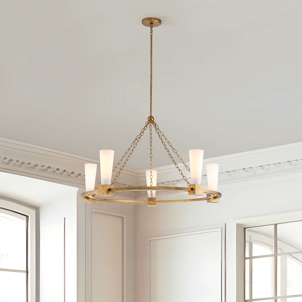 Elstead Kristy 5 Light Gold Chandelier