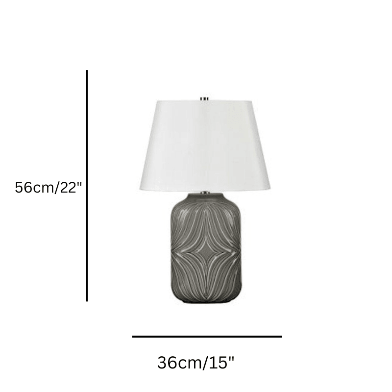 muse large ceramic table lamp size guide