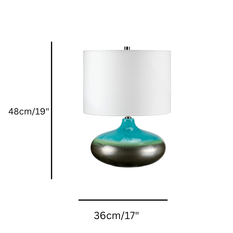 laguna small blue ceramic table lamp size guide