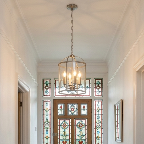 Endon Lambeth chrome Ceiling Lantern 4 Light