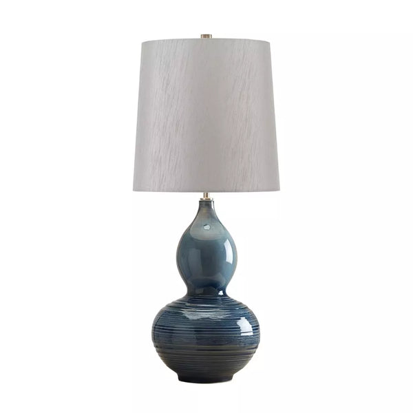 Elstead Lapis Blue Gourd Ceramic Table Lamp
