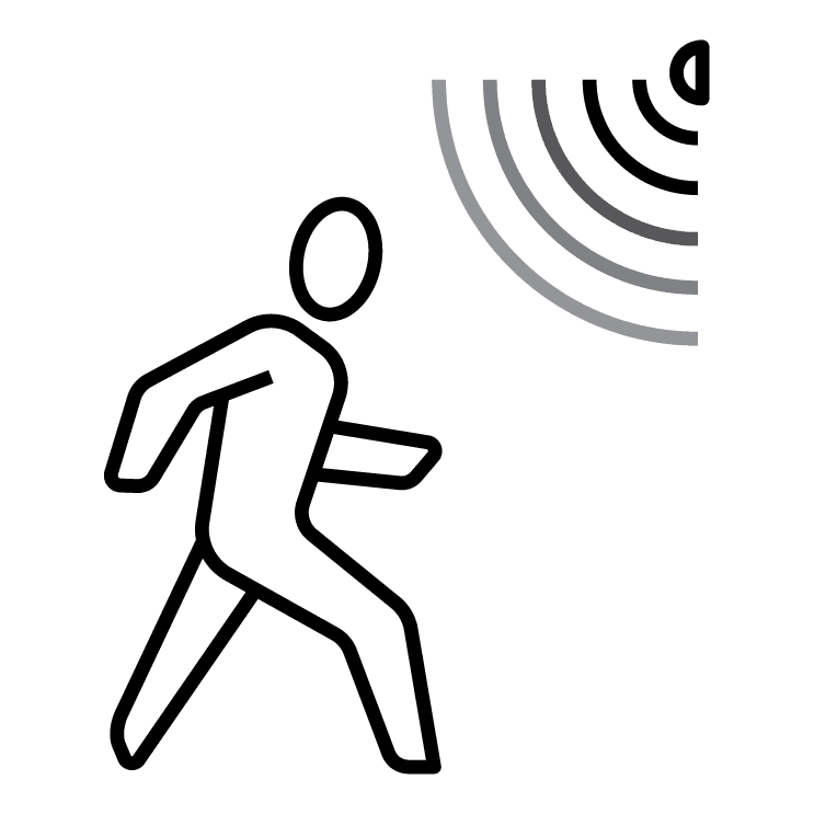 Lutec Fadi Solar LED Black PIR Wall Light