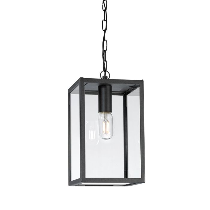 Lofoten Black Outdoor Chain Lantern by Elstead Lighting LOFOTEN8-BLK
