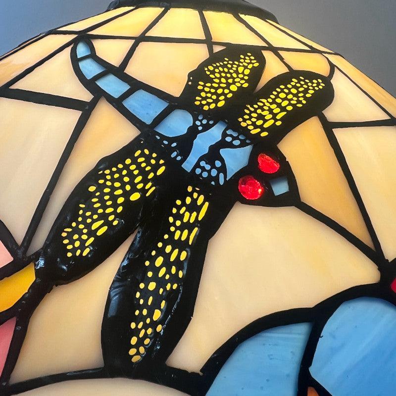 floral tiffany dragonfly lamp