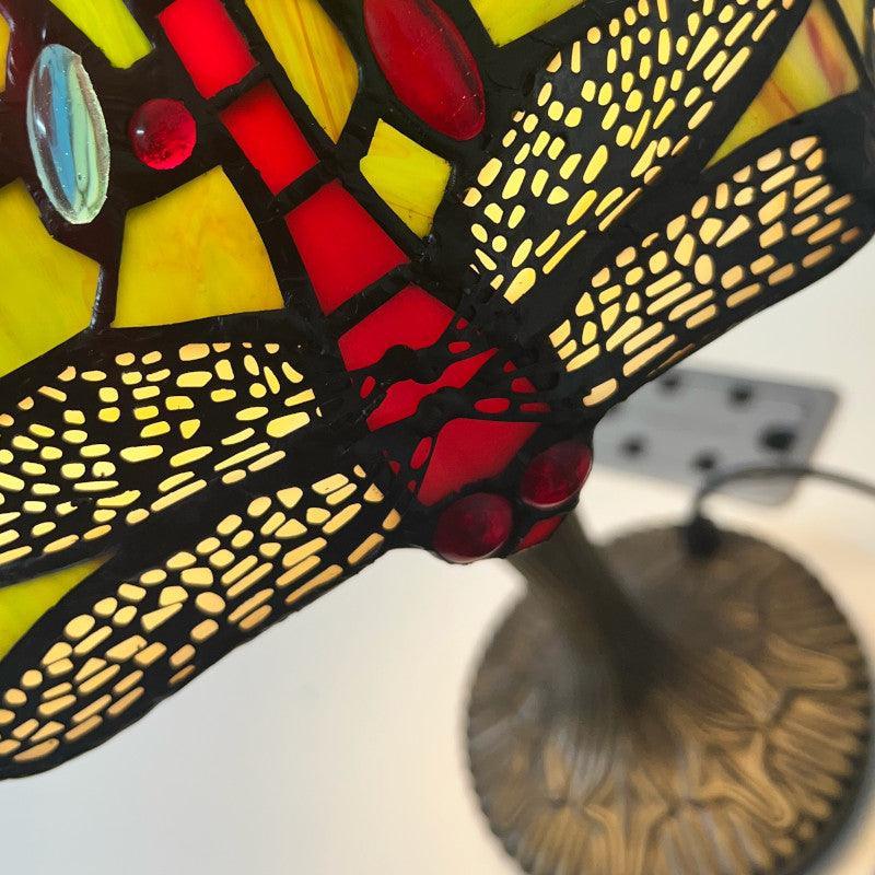Loxton green dragonfly tiffany lamp