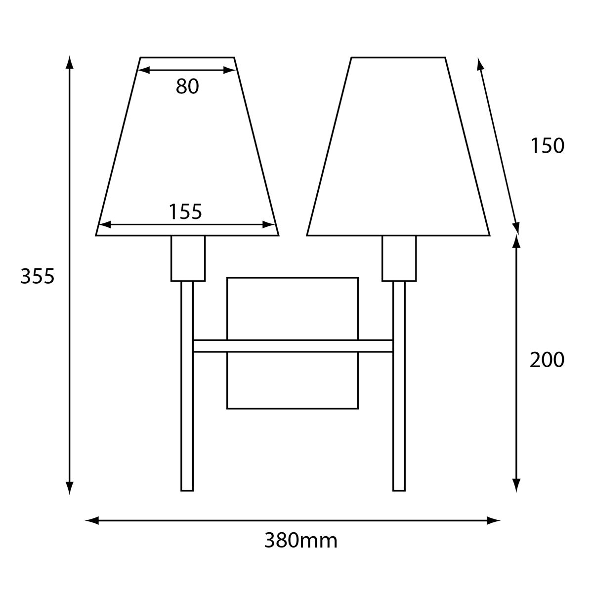 Elstead Lucerne 2 Light Brushed Nickel Wall Light