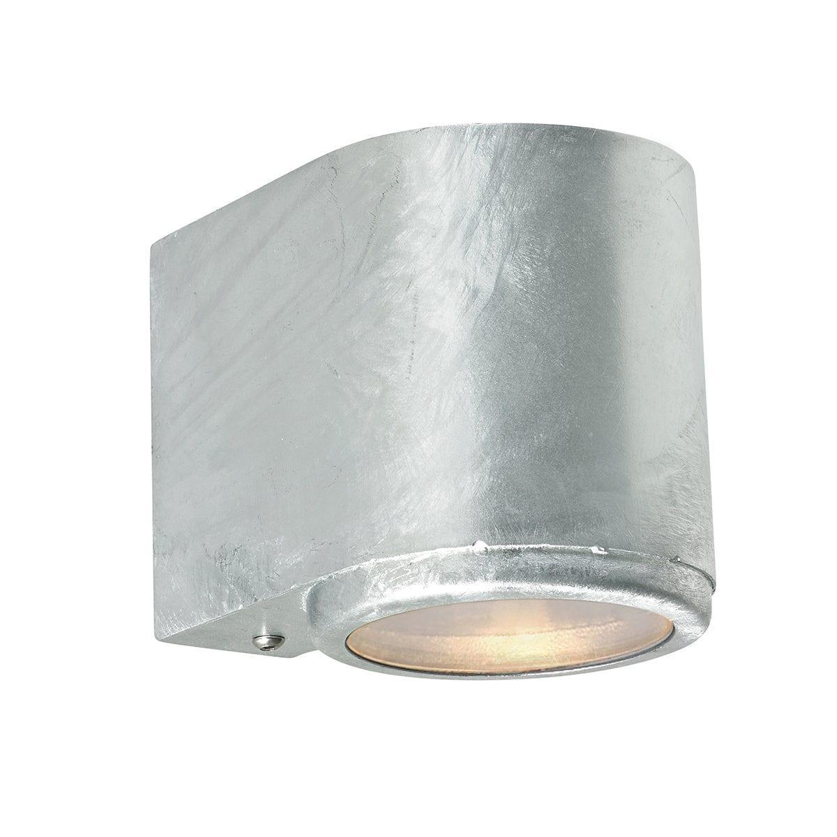 Norlys Mandal 1 Light Outdoor Down Wall Light Galvanized-WAREHOUSE-40-260626