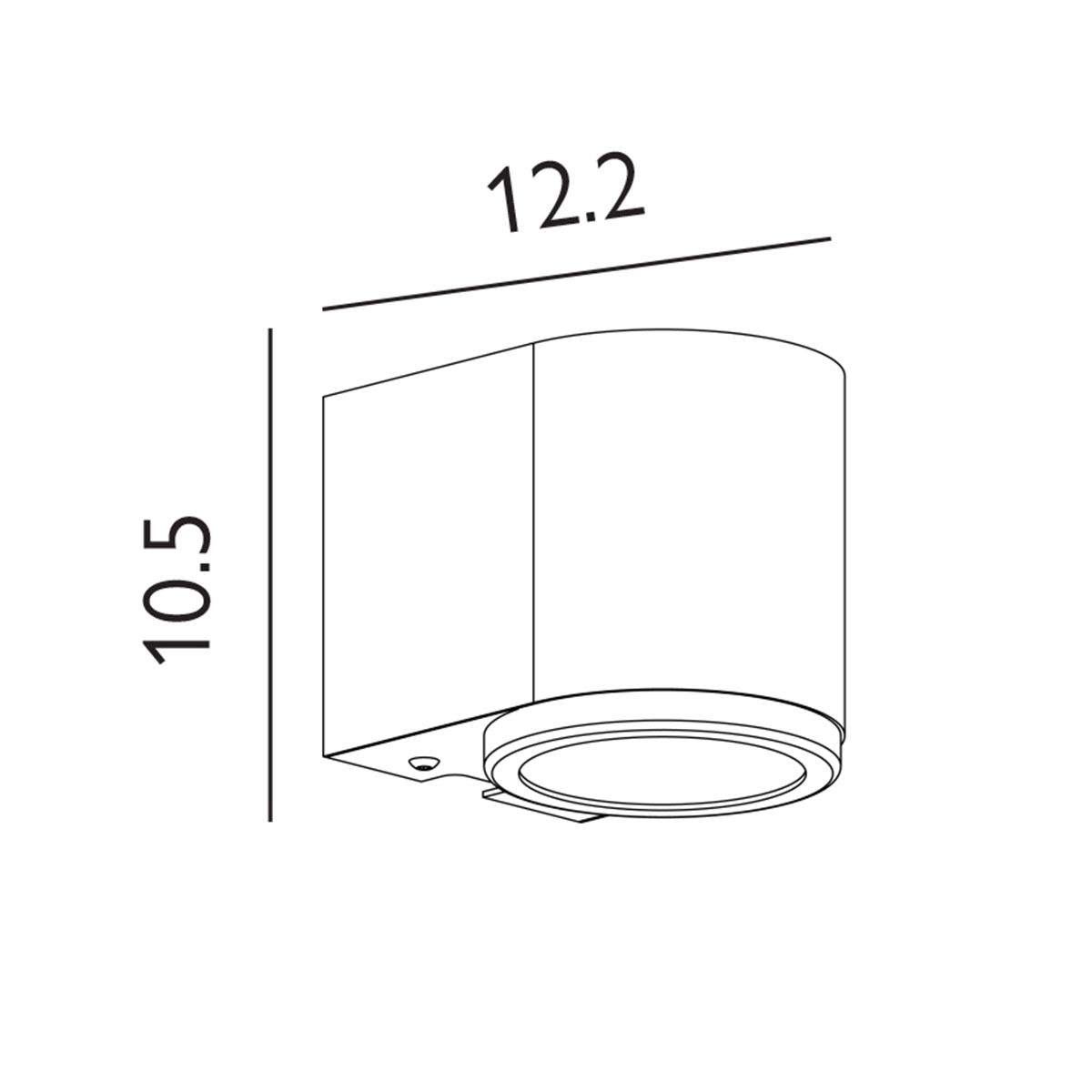 Norlys Mandal 1 Light Outdoor Down Wall Light Galvanized-WAREHOUSE-40-260626