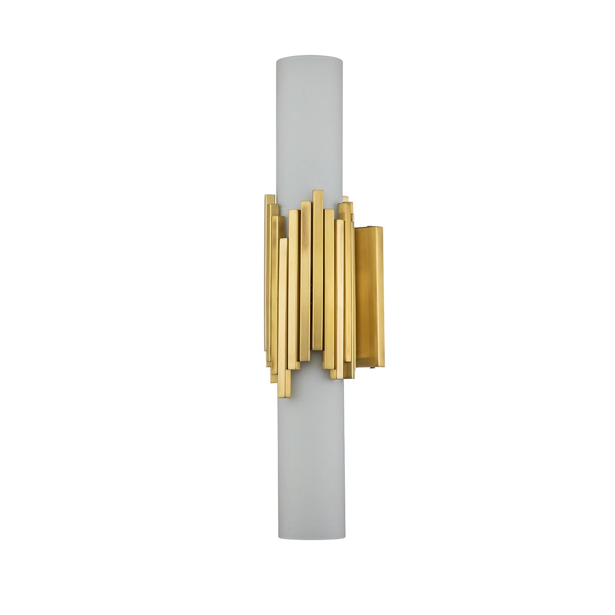 Elstead Marvele Double Brass Art Deco Wall Light