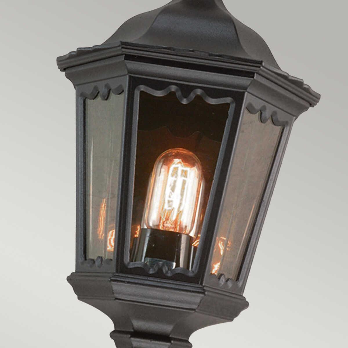 Elstead Medstead 1 Light Black Outdoor Half Light-OPEN-BOX-01-04-26