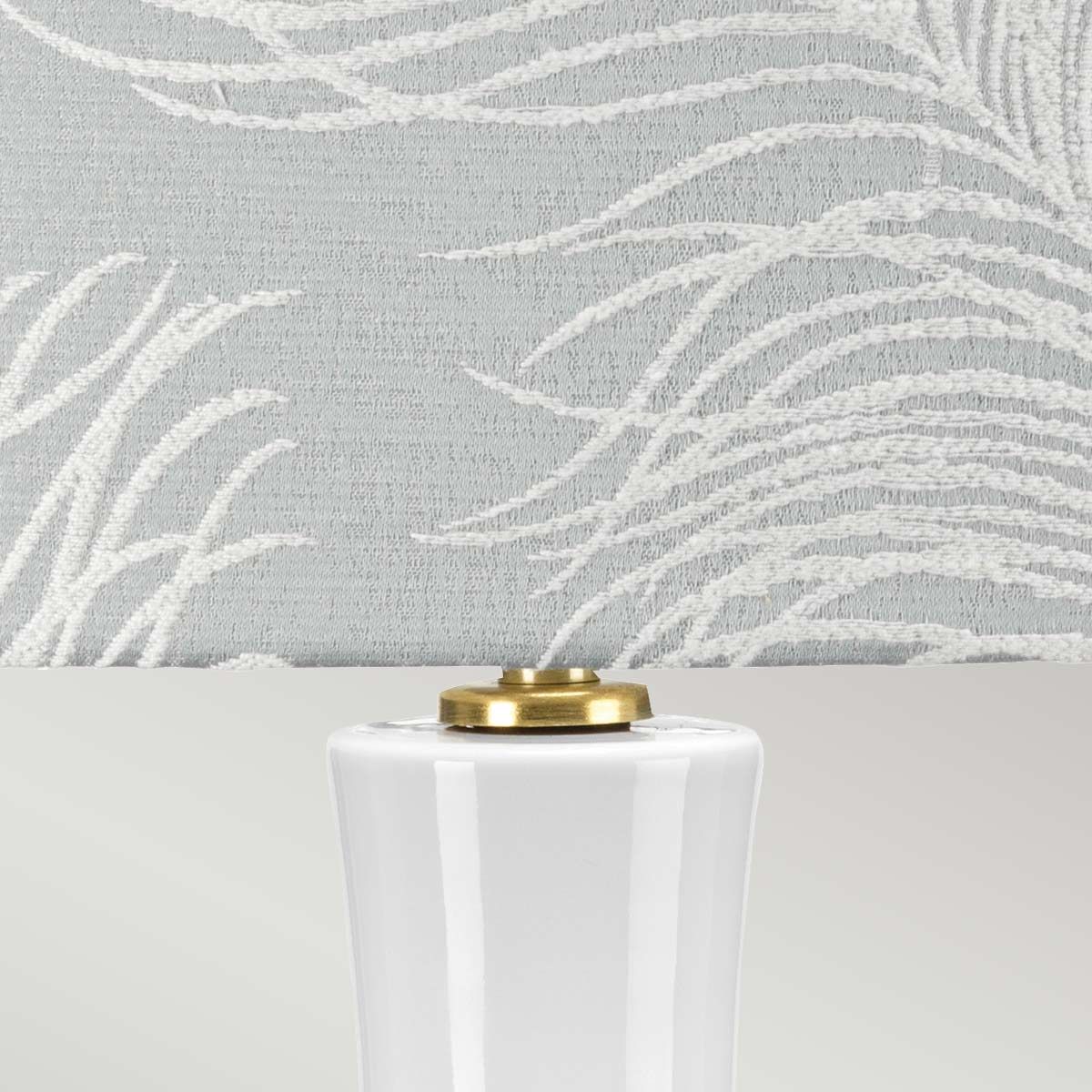 Milo White Ceramic Table Lamp with White Shade